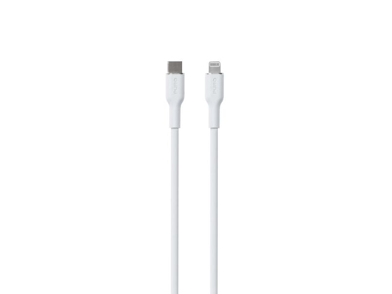 PURO PUCAPLTUSBCICONWHI, 1,5 m, USB C, Lightning, Hankontakt, Hankontakt, Vit