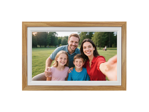 Lippa - Frameo Digital Picture Frame - Wood Look - 15.6", bild 2