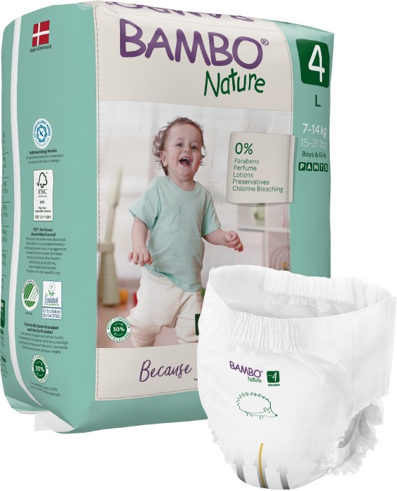 Bambo Nature Pants, storlek 4 (7-14 kg) 20 st