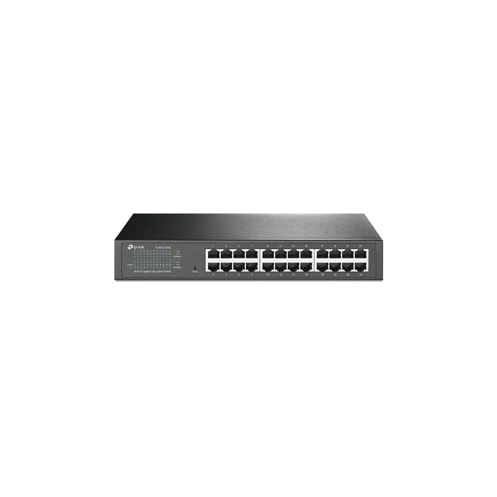 TP-Link TL-SG1024DE, 24-port Gigabit Smart Switch, desktop/rackmonterbar 19", VLAN, metallhölje