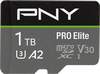 Micro Secure Digital SDXC 1 TB PNY PRO Elite, 100/90 MB/sek, Class 10, A2, UHS-I U3, inkl. SD-adapter