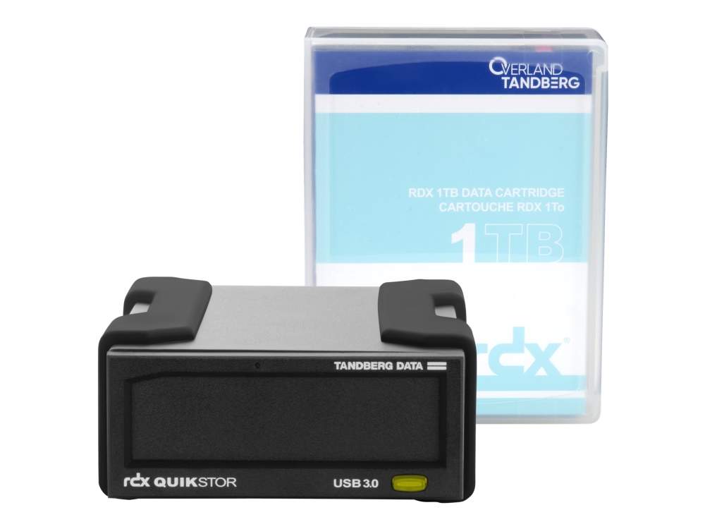 Tandberg Data Overland-Tandberg RDX QuikStor RDX drive - SuperSpeed USB 3.0 - external - with 1 TB Cartridge - Andra - USB 3.0 - Svart