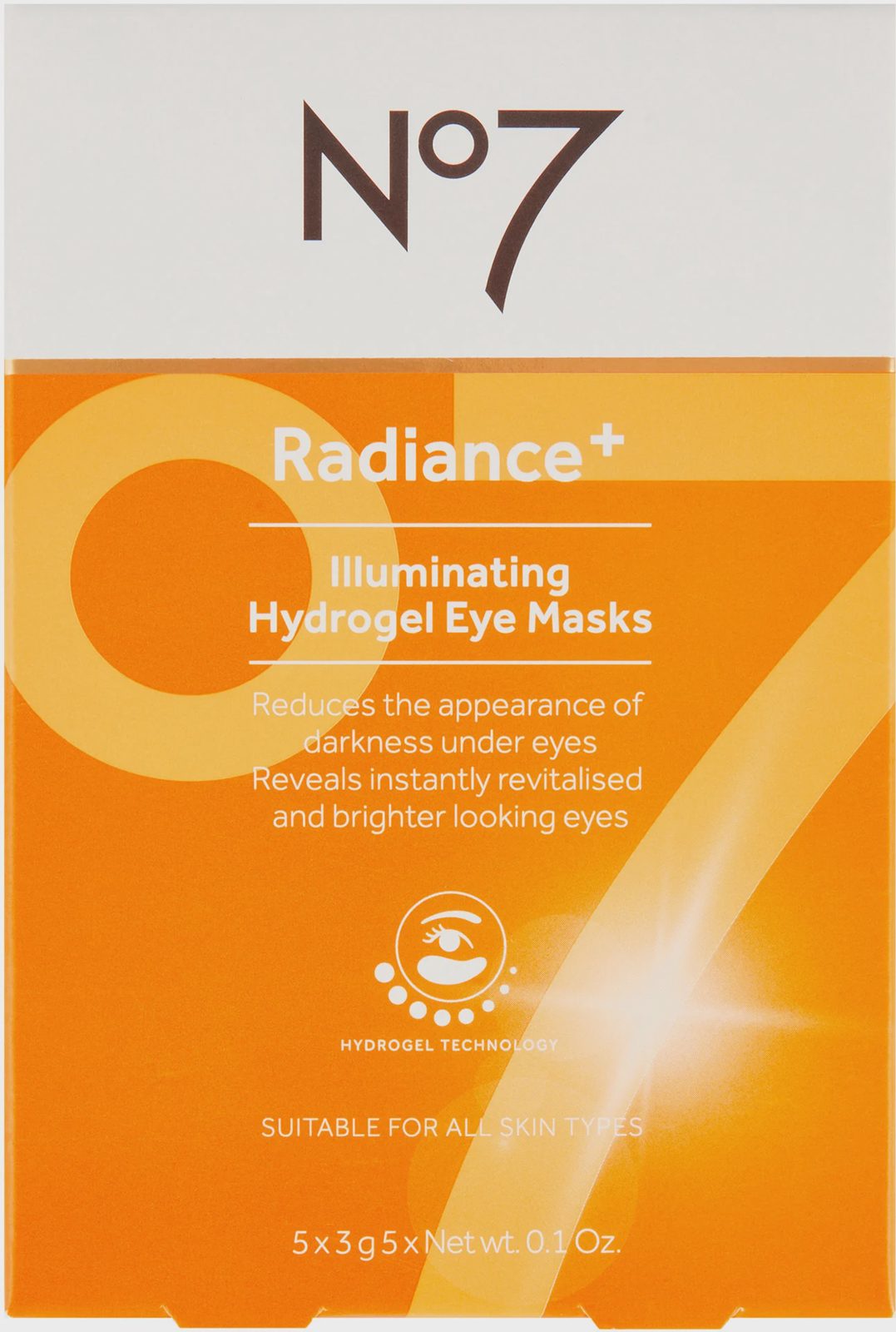 No7 Radiance+ Hydrogel Eye Masks 5 pcs 15 g