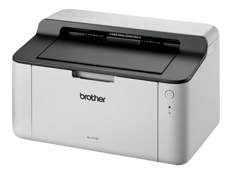 Brother HL-1110E - Printer - monokrom - laser - A4/Legal - 2400 x 600 dpi - op til 20 spm - kapacitet: 150 ark - USB 2.0 - grå, sort