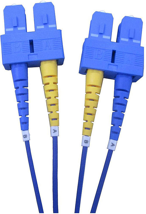 Fiberpatch, SC-SC, SM, Duplex, G657, 2 m, blå, bild 3