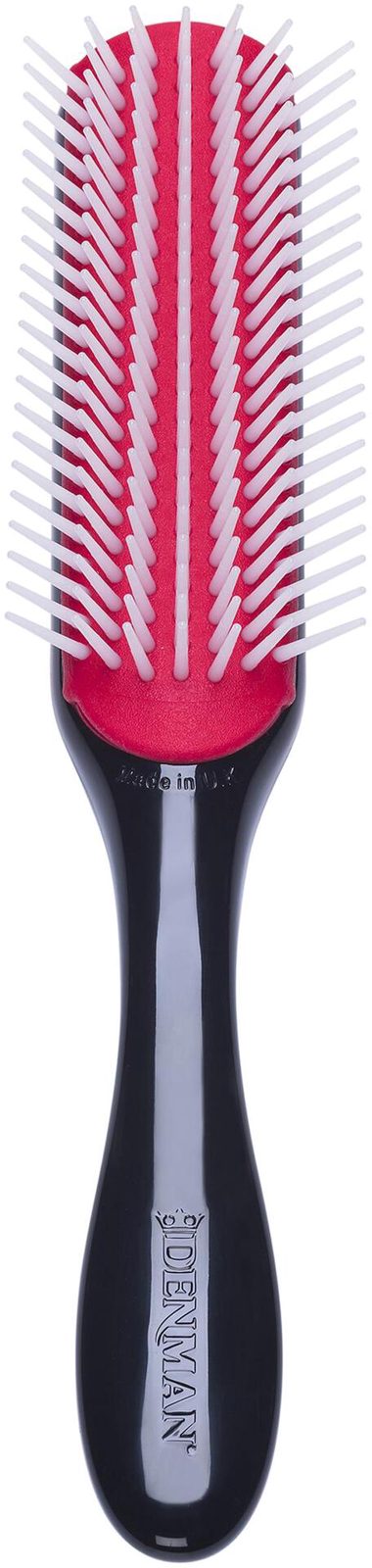 Denman D3 Medium Styling Brush 7 Row Natural Rubber Pad Black