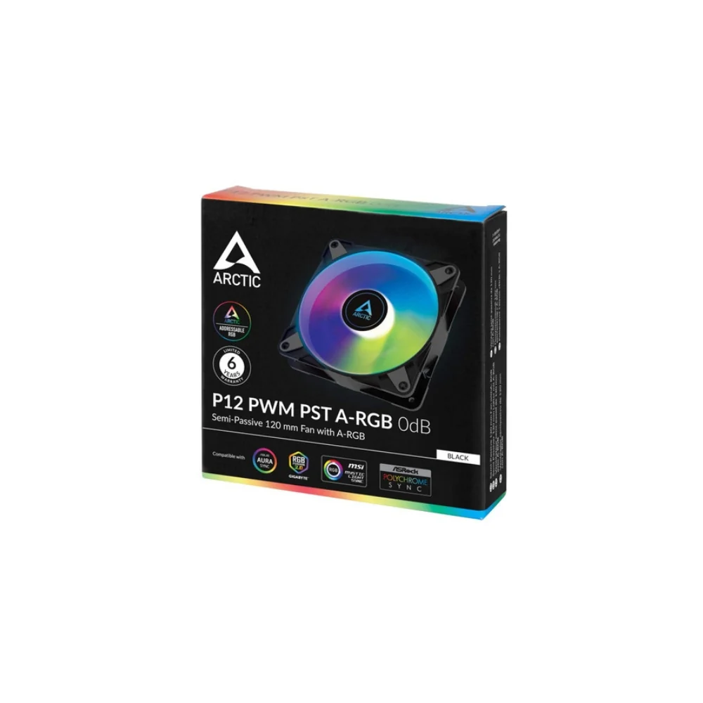 Arctic P12 Pro ARGB fläkt (3-pack, svart)