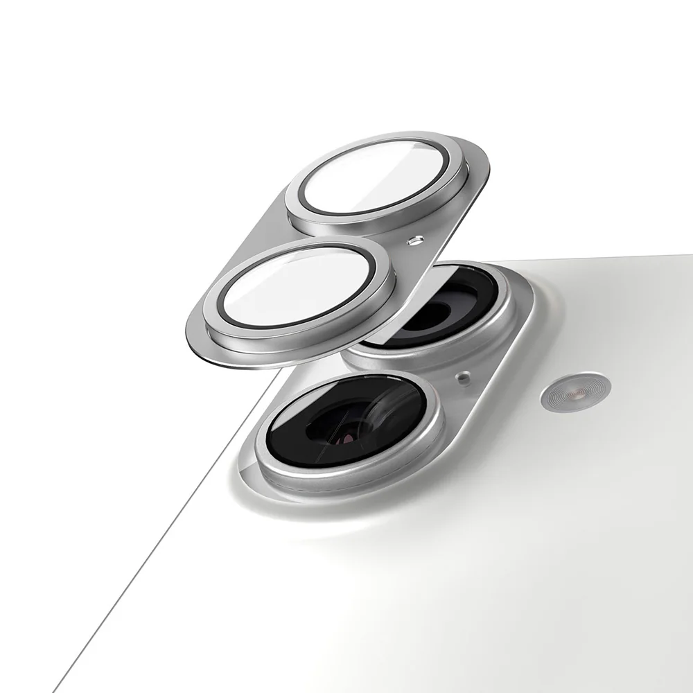 Etteri Kameraskydd för iPhone 17 – 9H Linsskydd / Kamera Glas - Silver