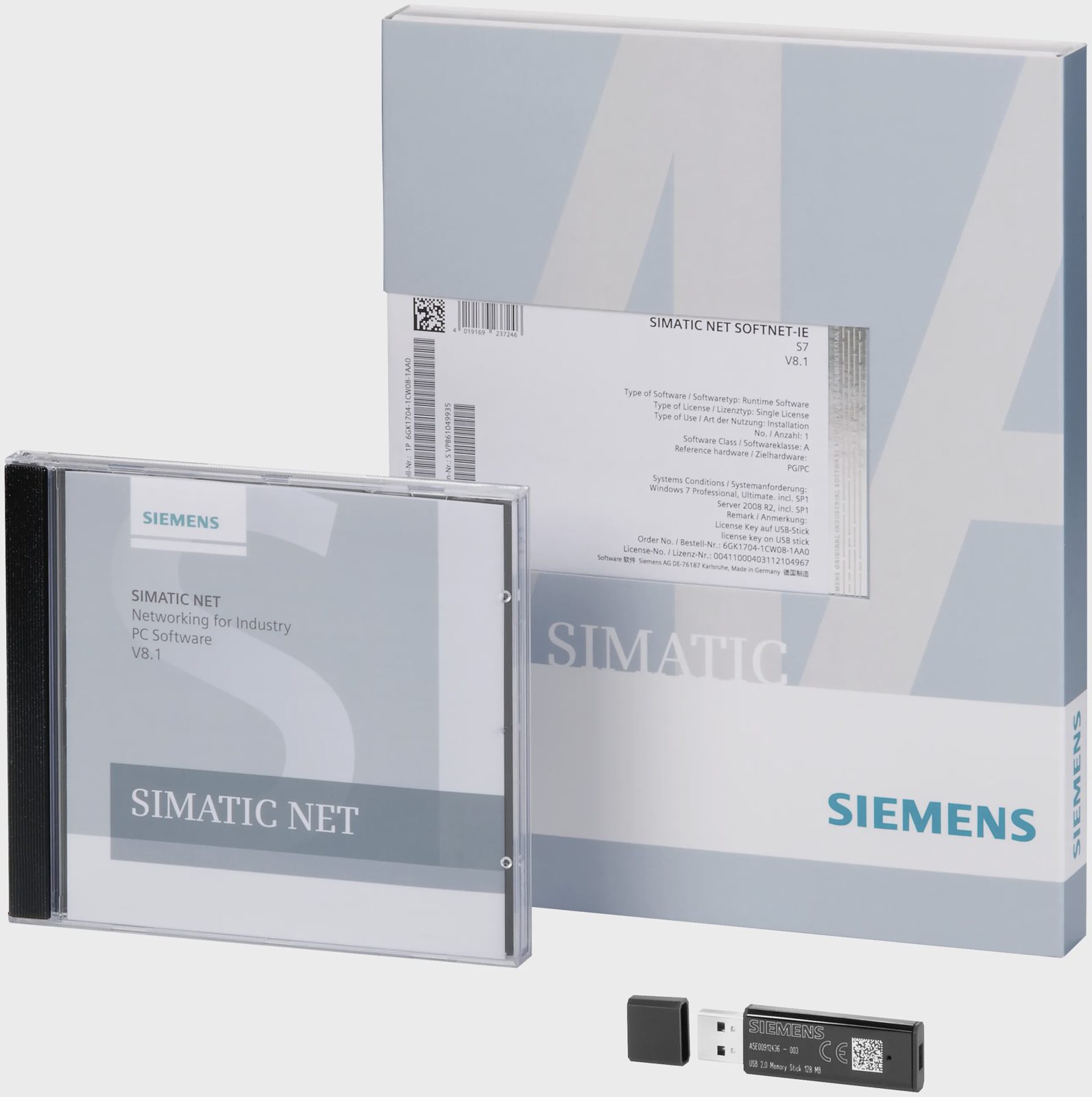 Siemens 6GK17041CW003AE1 6GK1704-1CW00-3AE1 Software, 189 mm, 240 mm, 25 mm, 521 g, 1 styck