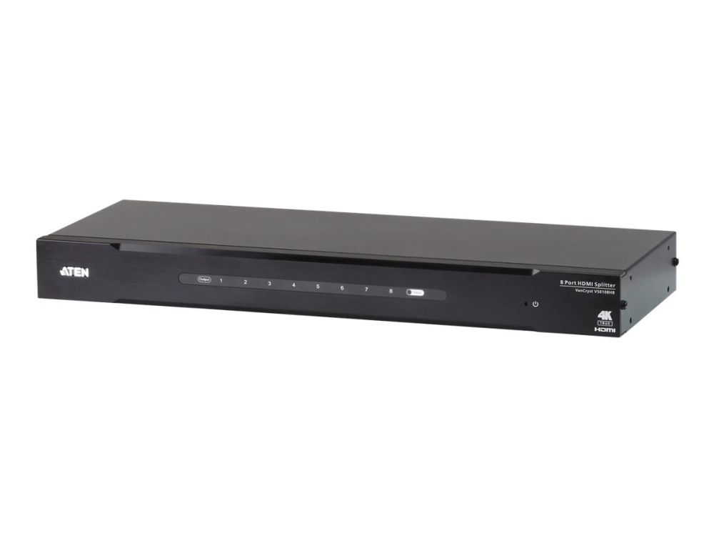 ATEN VanCryst VS0108HB - Video/audiosplitter - 8 x HDMI - skrivbordsmodell, rackmonterbar