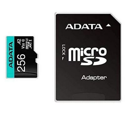 ADATA Premier Pro V30S - Flash-minneskort (SD-adapter inkluderad) - 256 GB - A2 / Video Class V30 / UHS-I U3 / Class10 - mikroSDXC UHS-I