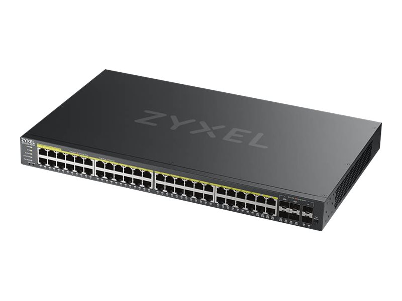 Zyxel GS2220-50HP, 44-Port Gigabit 375W PoE, 4x1GbE RJ45/SFP, 2x1GbE SFP, Standalone/Nebula