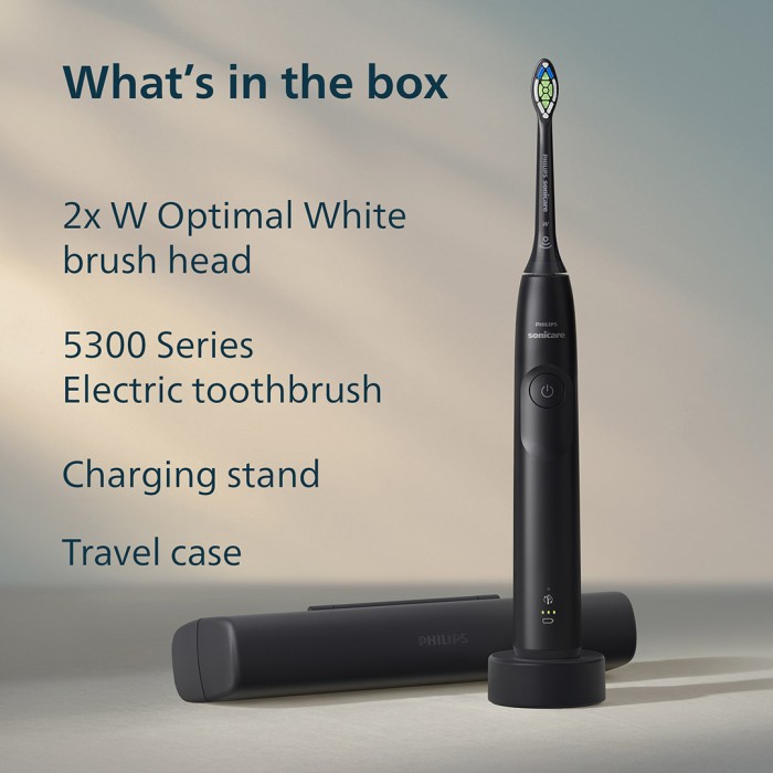 Philips Sonicare eltandborste 5300 Series med fodral, svart, bild 3