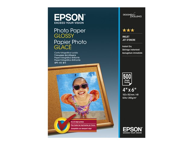 Epson Photo Paper Glossy 10x15 cm, 200g/m2, 500 ark