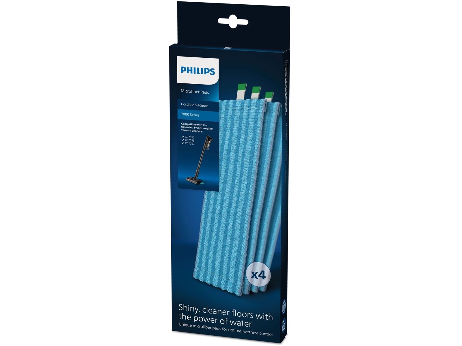 Philips XV1670/02 mikrofibermoppdukar, 4-pack, för XC7053/XC7055/XC7057