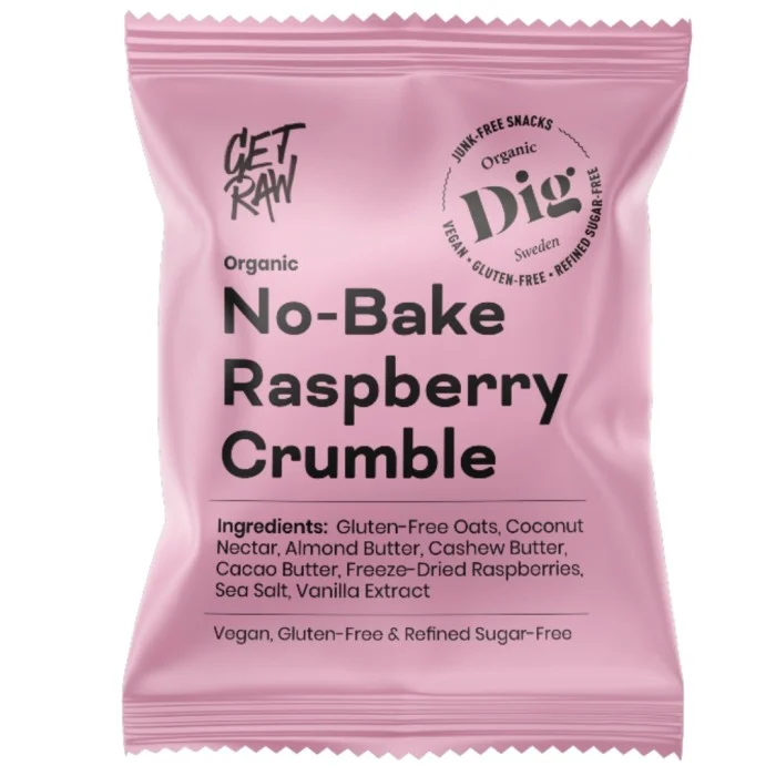 Dig GET RAW Organic No-Bake Raspberry Crumble 35 g