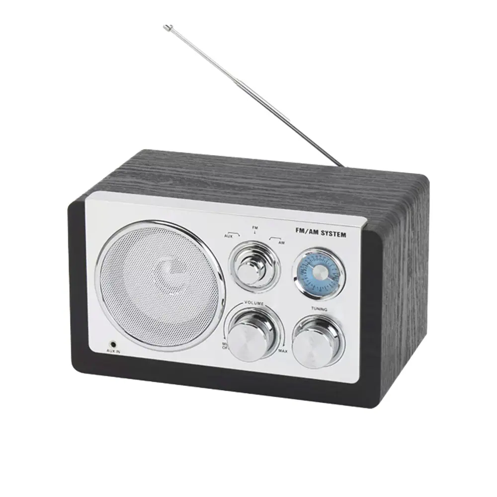 Denver FM/AM-radio med 3,5 mm-ingång och klassisk analog funktion