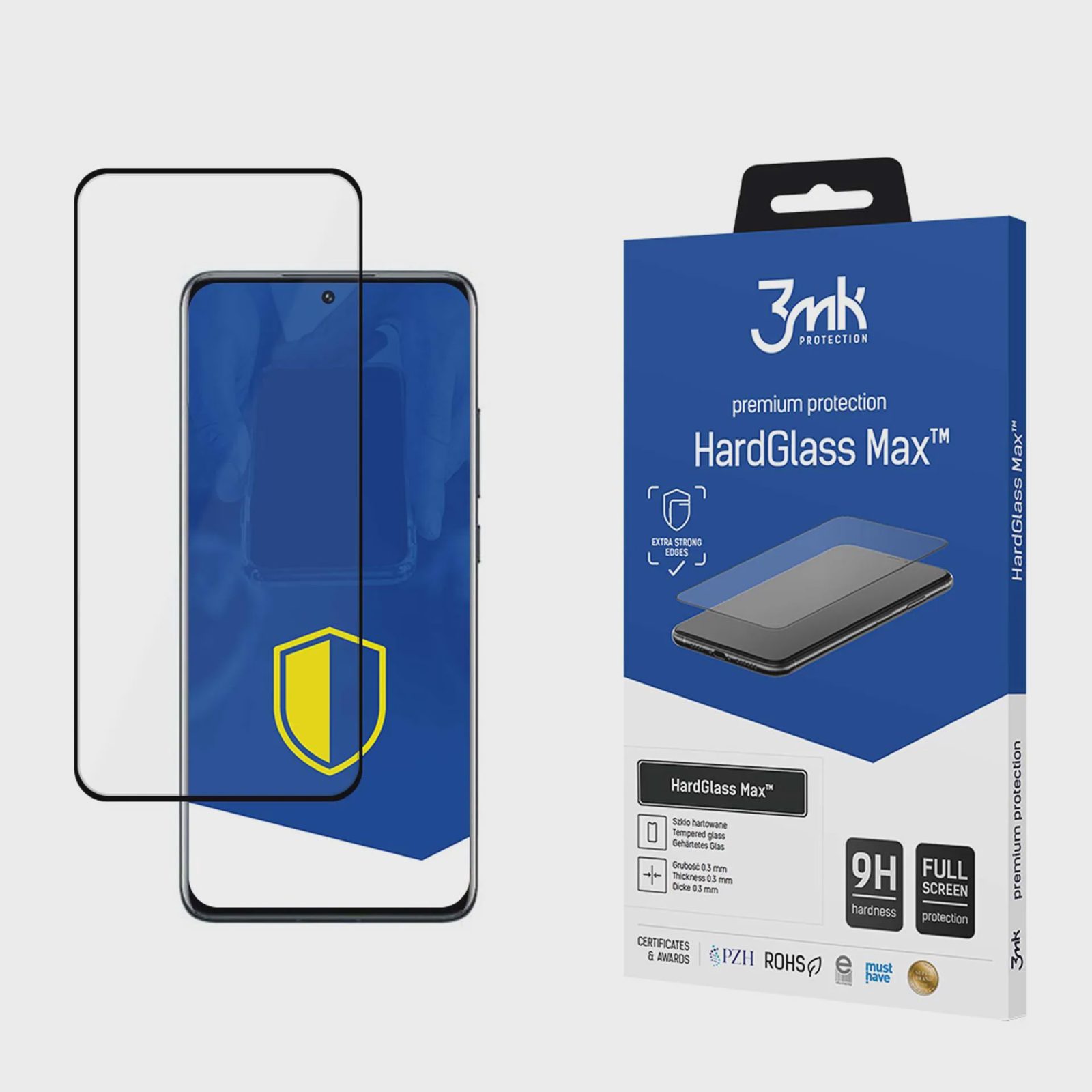 9H 3mk HardGlass Max™-skärmskydd för Xiaomi 12 / 12X