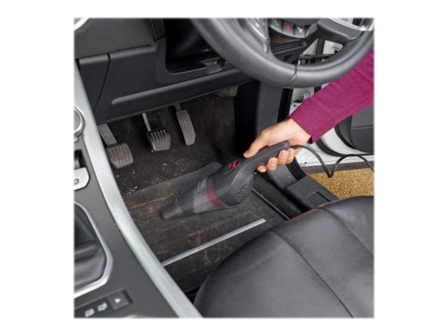 BLACK+DECKER NVB12AV - Dammsugare - handhållen - utan påse - röd/grå