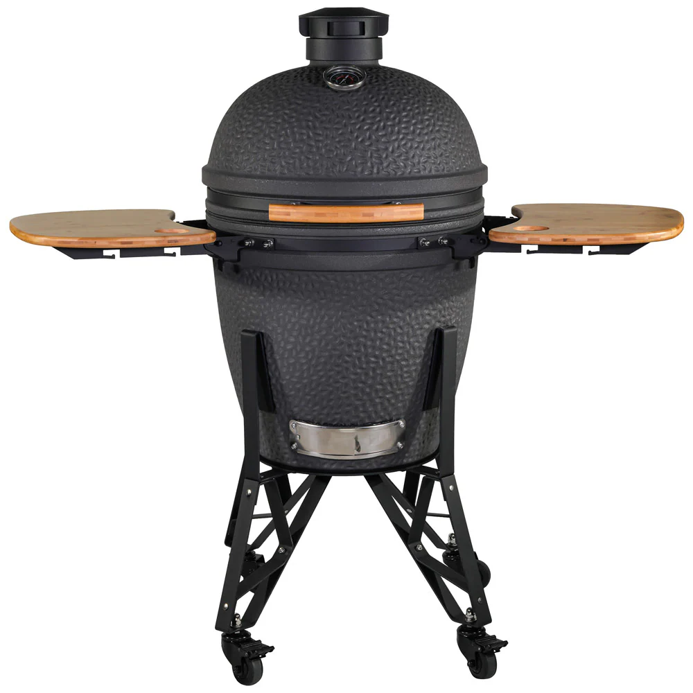 Kamado kolgrill med högkvalitativ keramisk konstruktion och mångsidigt grillsystem