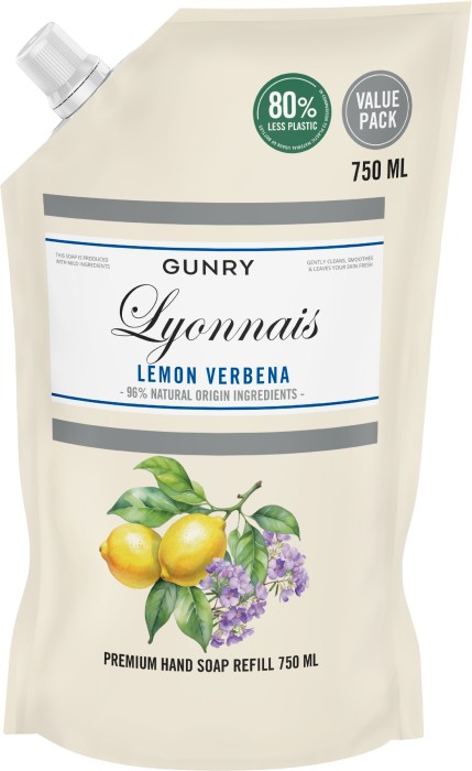 Gunry Premium Hand Soap Refill Lemon Verbena 750 ml