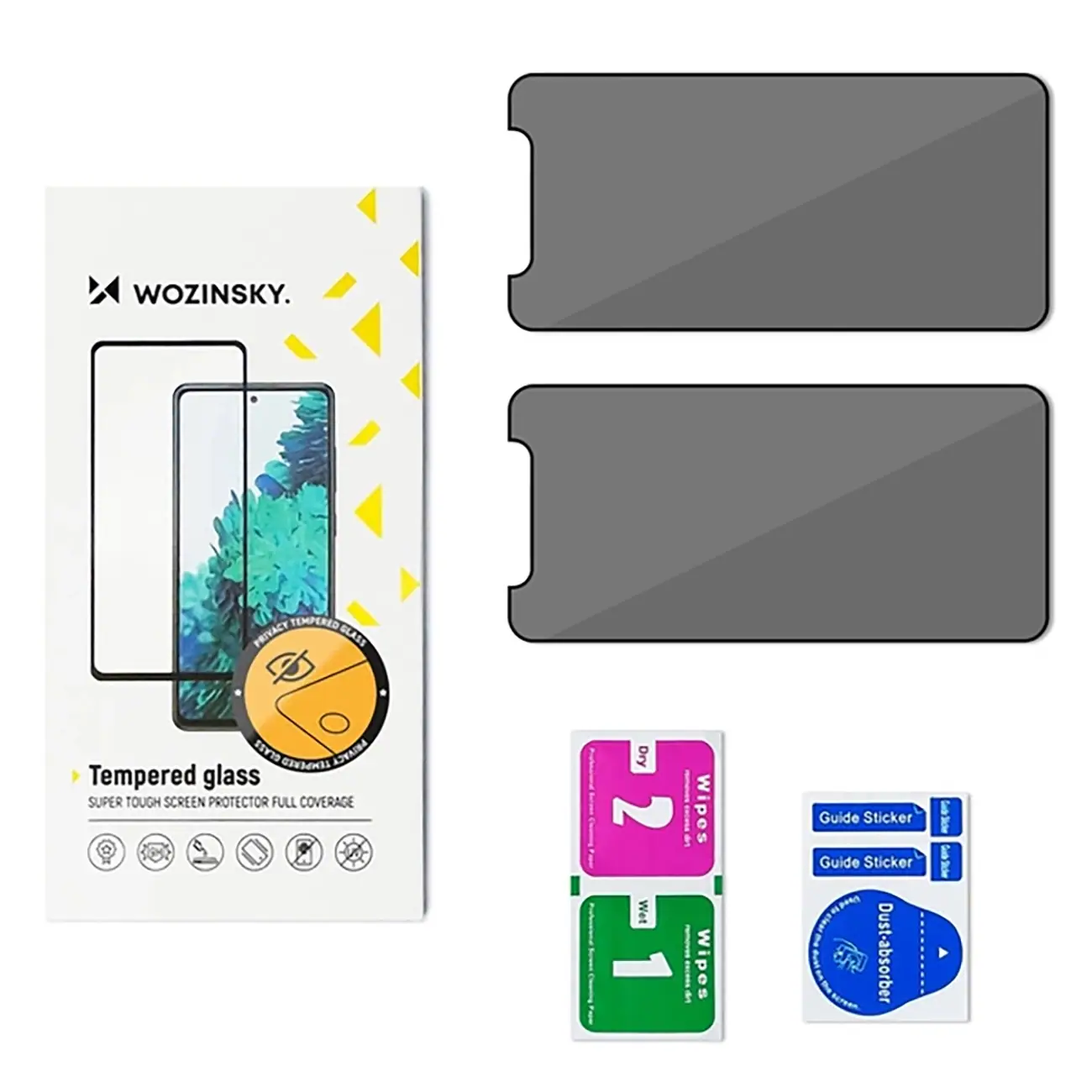 Wozinsky Privacy Glass härdat glas för Samsung Galaxy M16, 2-pack, bild 2