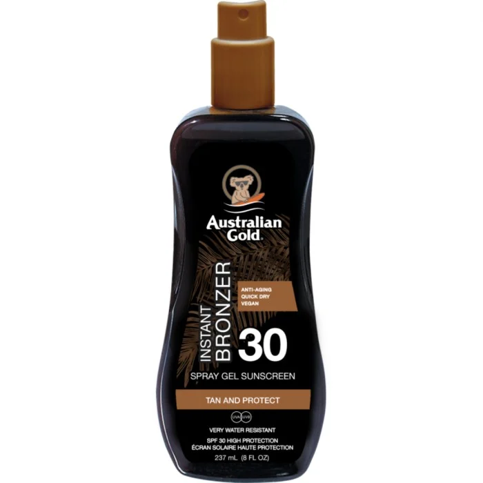 Australian Gold SPF30 Spray Gel With Bronzer 237 ml