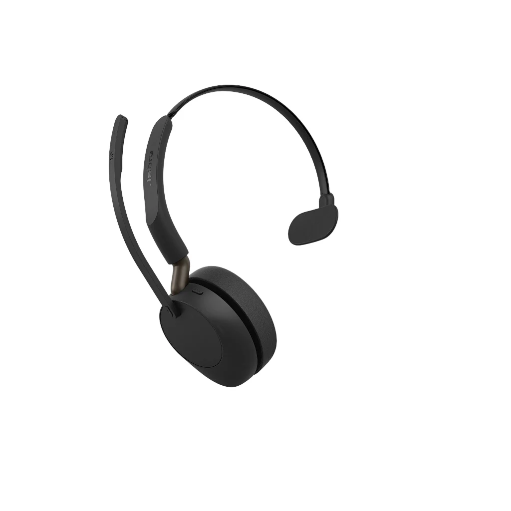 Jabra Evolve3 65 UC - Headset - på örat - Bluetooth - trådlös, kabelansluten - aktiv brusradering - USB-A via Bluetooth-adapter, USB-C - Optimerad för UC, bild 2