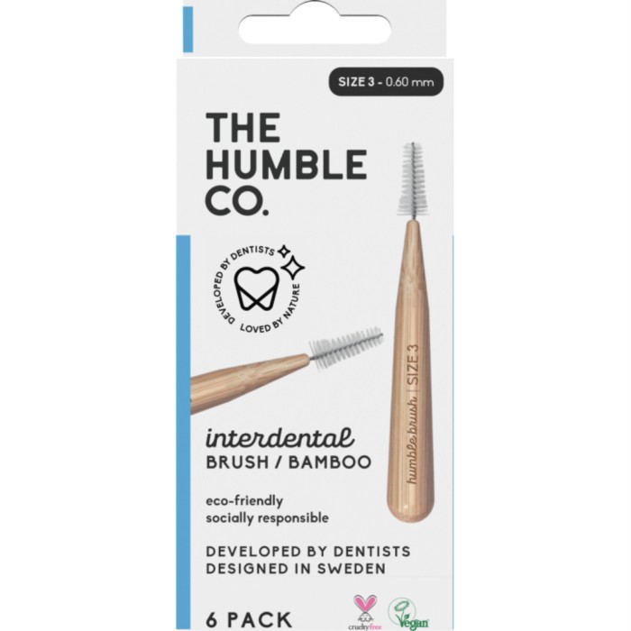 Humble Mellanrumsborstar Strl 3 i Bambu 6-pack
