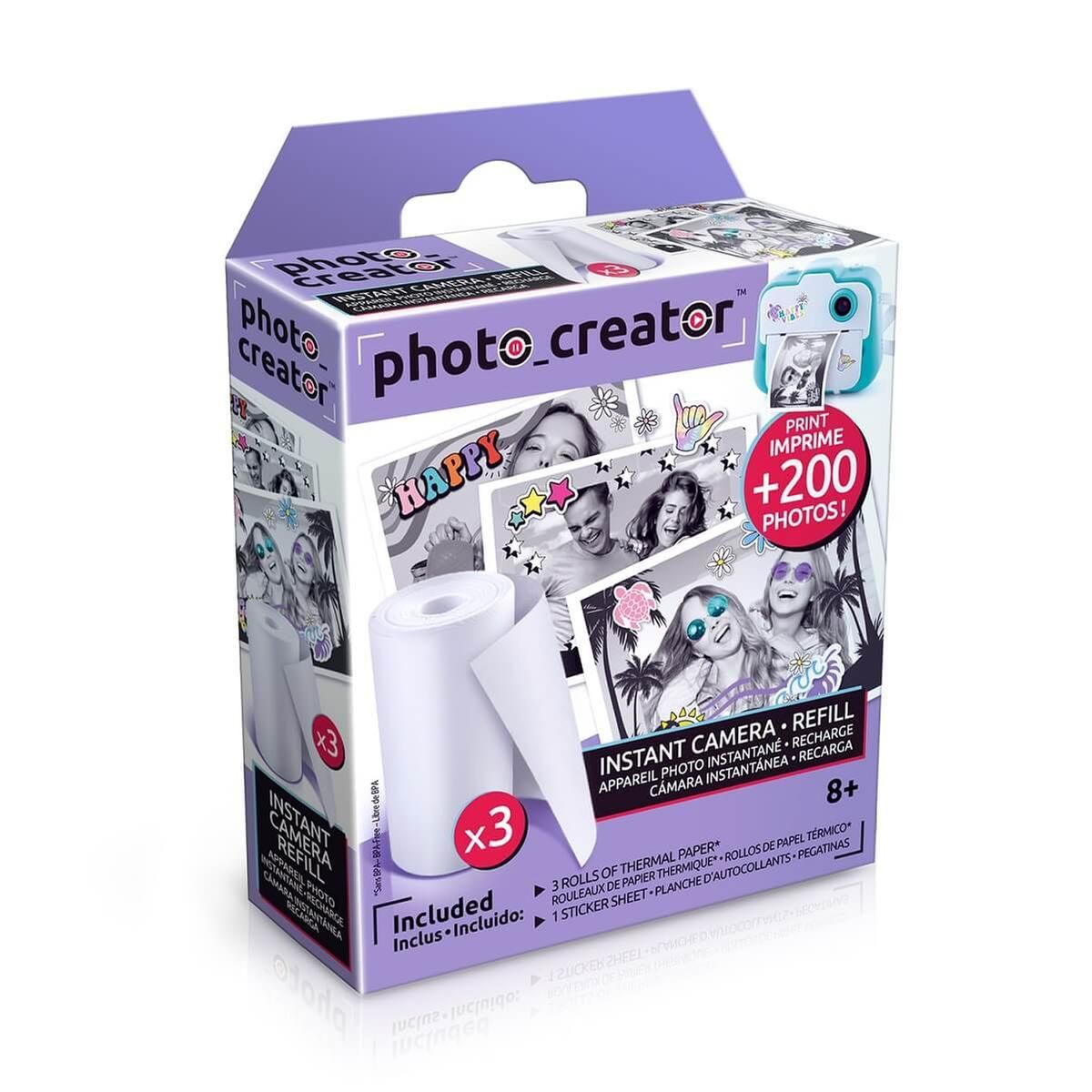 Canal Toys Photo Creator Instant Camera, direkt termal, Vit, 3 styck