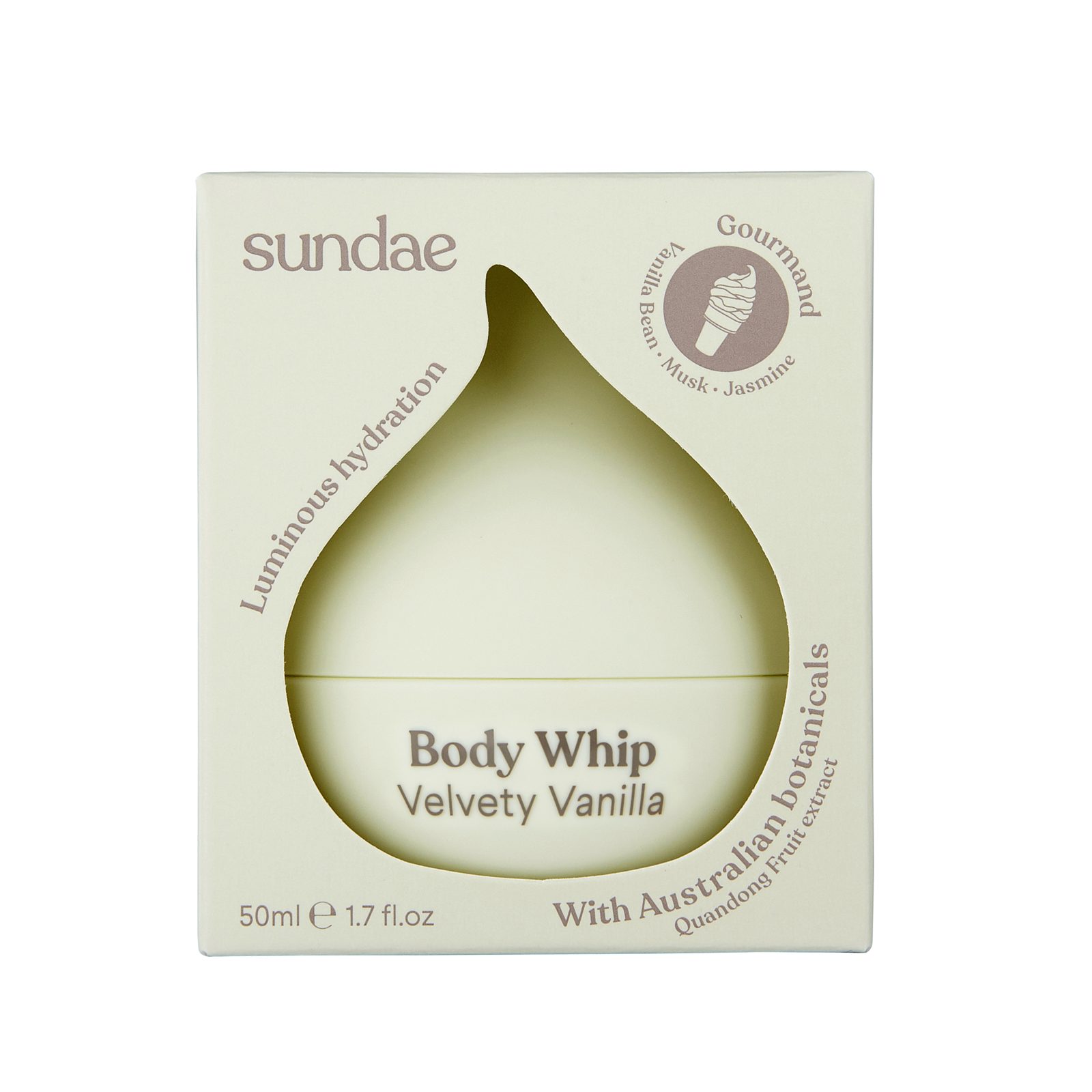 Sundae MINI Velvety Vanilla Body Whip Moisturiser 50 ml, bild 2