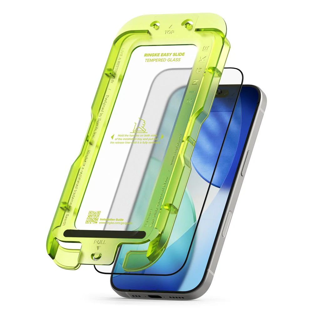 Ringke Easy Slide 2-pack härdat glas för iPhone 17 - svart, bild 2