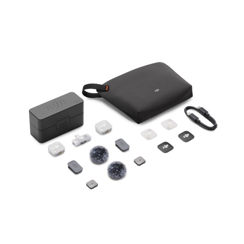 DJI Mic Mini 2 trådlöst mikrofonsystem (2 TX + 1 mobil RX + laddningsfodral)