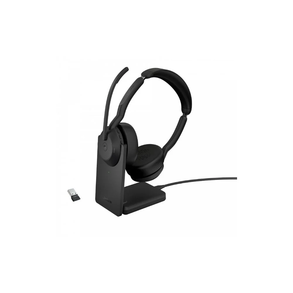 Jabra Evolve2 55 Stereoheadset, USB-A, UC, svart