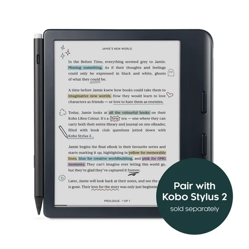 Kobo Libra Color-läsplatta, svart