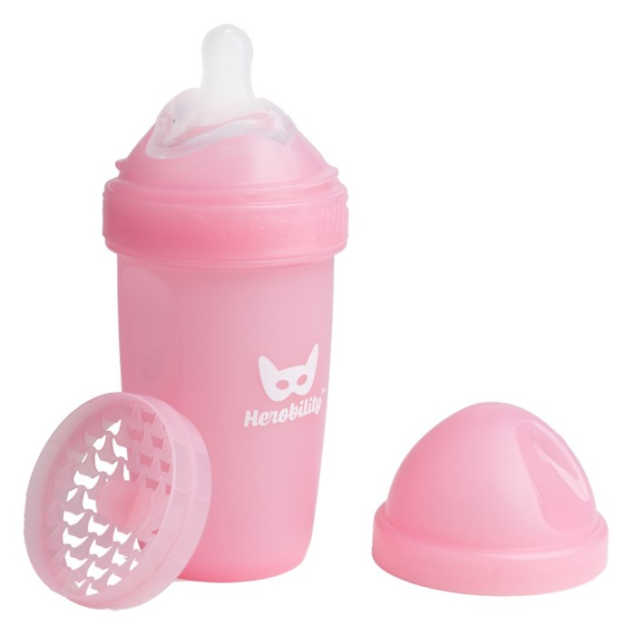 Herobility Baby Bottle 240ml - Pink, 1 st