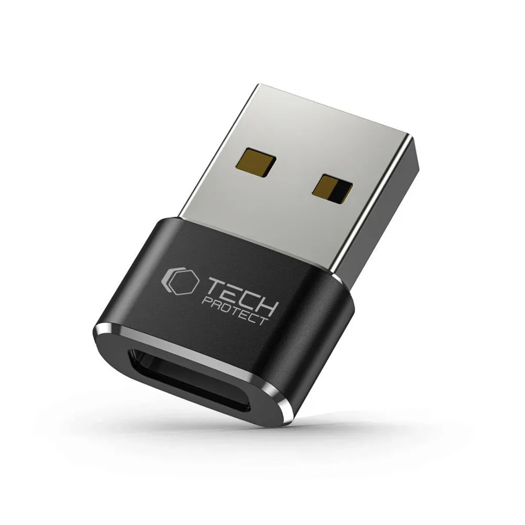 Tech-Protect UltraBoost USB-A (hane) / USB-C (hona) adapter - svart