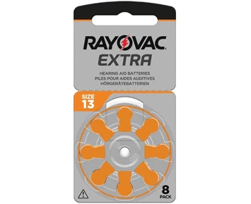Rayovac Hörapparatsbatterier Orange ZA13 8-pack, bild 4