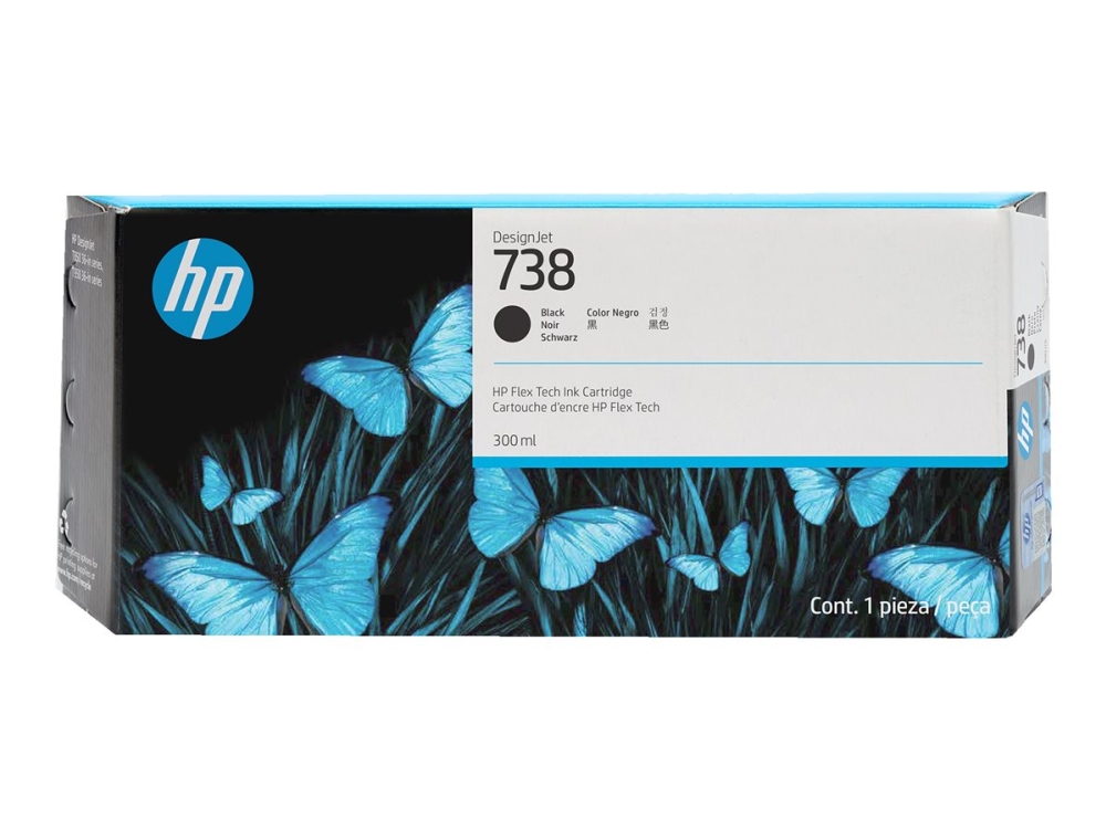 HP 738 Svart, 300 ml