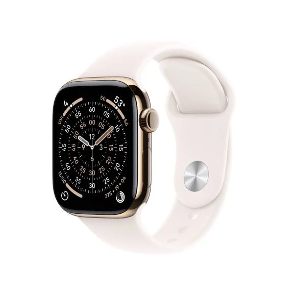 Apple Watch Series 11 GPS + Cell 42 mm guld titan, rosé sportband - M/L, bild 4