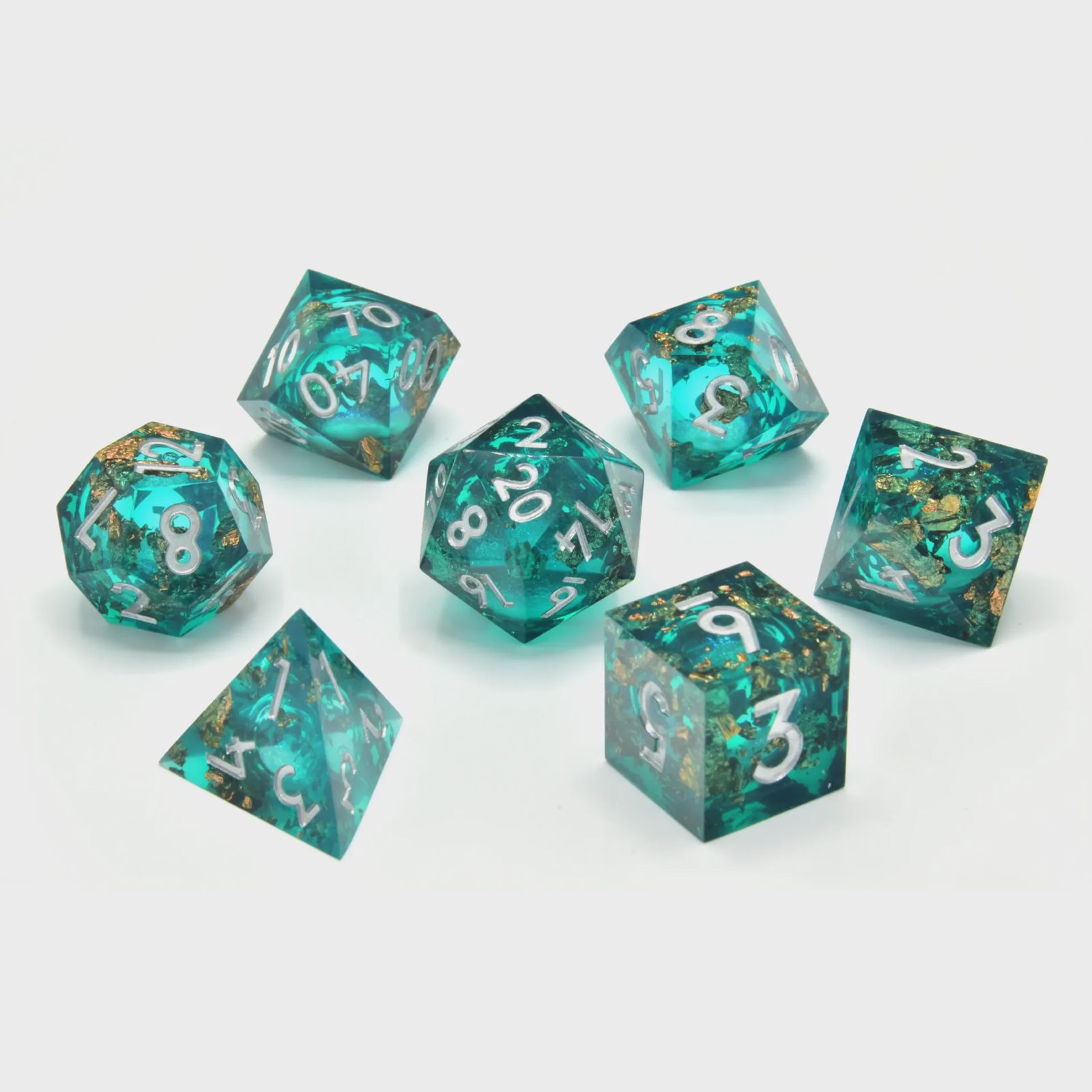 Forest Fountain Liquid Core RPG Dice Set (7)