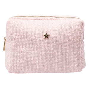 DARK Tweed Make-Up Pouch Small Cotton Candy
