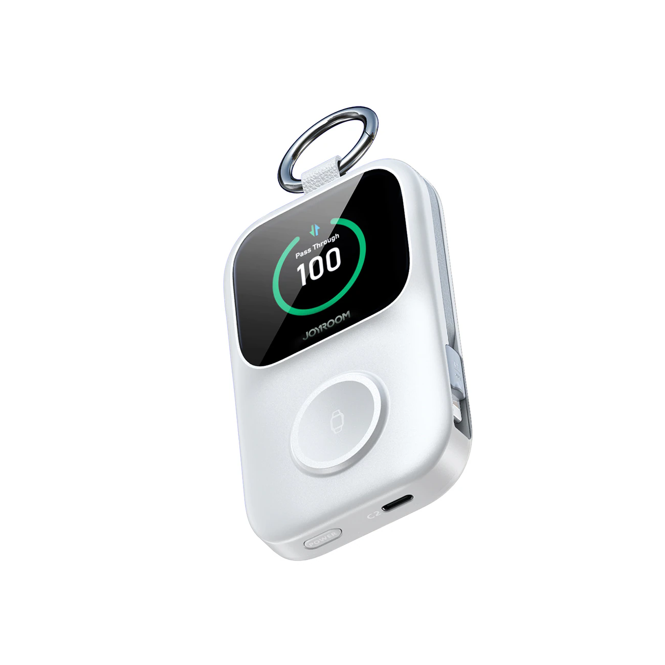 Joyroom JR-W19 5000mAh Powerbank med 5W trådlös klockladdning - Vit, bild 4