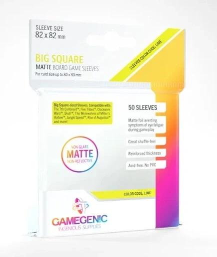 Gamegenic Matte Big Square Sleeves 82x82 mm (50 st)