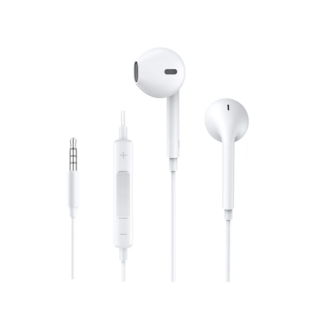 Joyroom 3,5 mm trådbundna hörlurar Half In-Ear - Vit