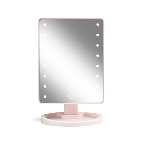 Gillian Jones Hollywood Mirror With Touch, Led Light And USB Pink