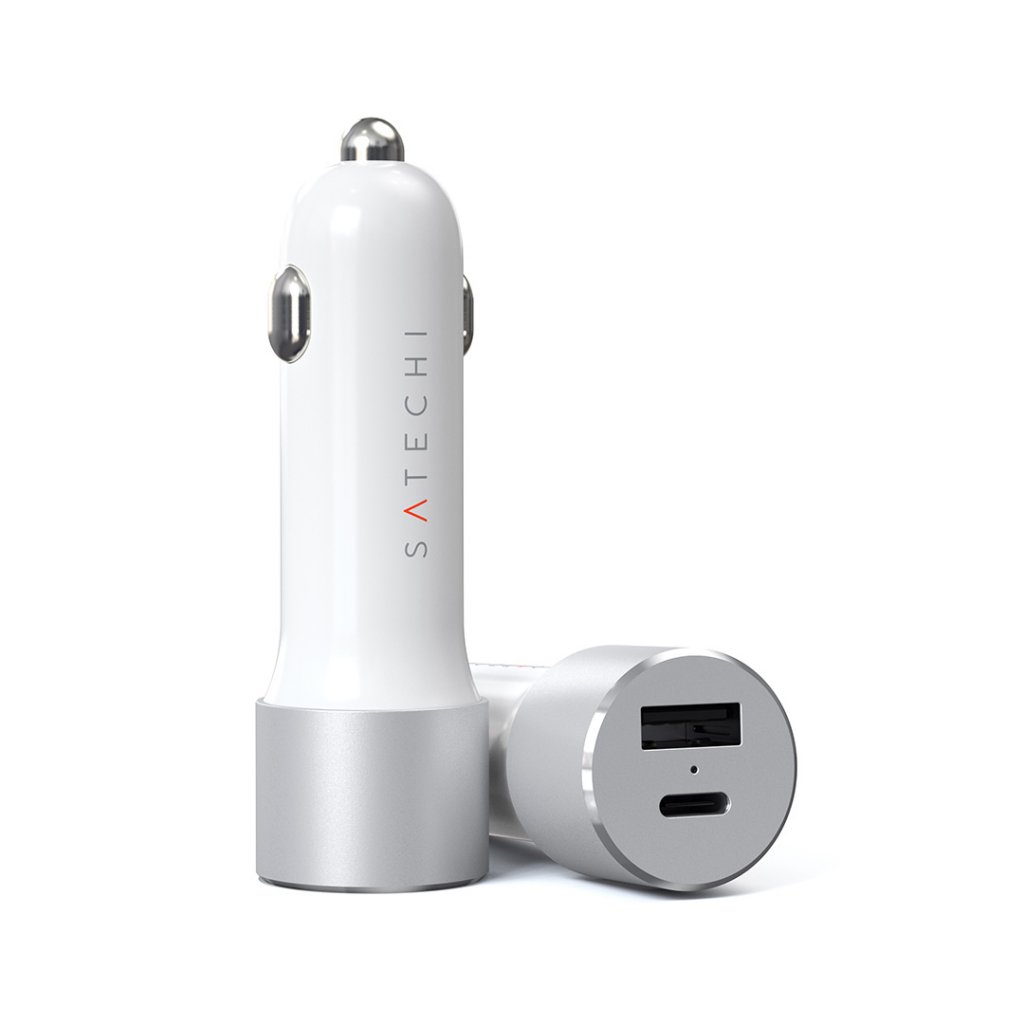 Satechi billaddare med PD 1xUSB-C (60W) och 1xUSB-A (12W), cigguttag 12V - Vit, bild 3