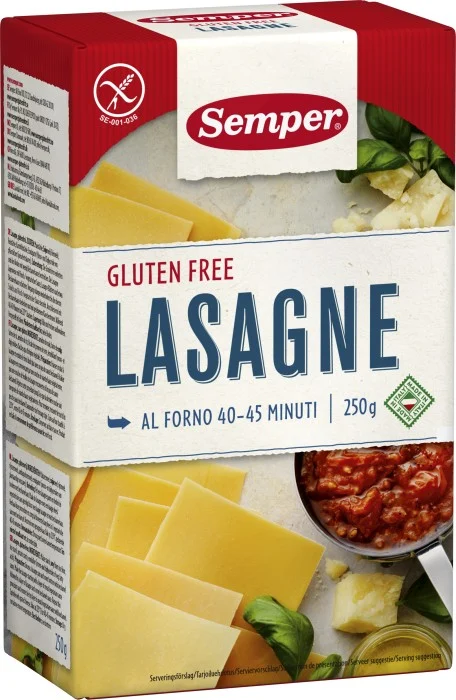 Semper Pasta glutenfri lasagne 250 g