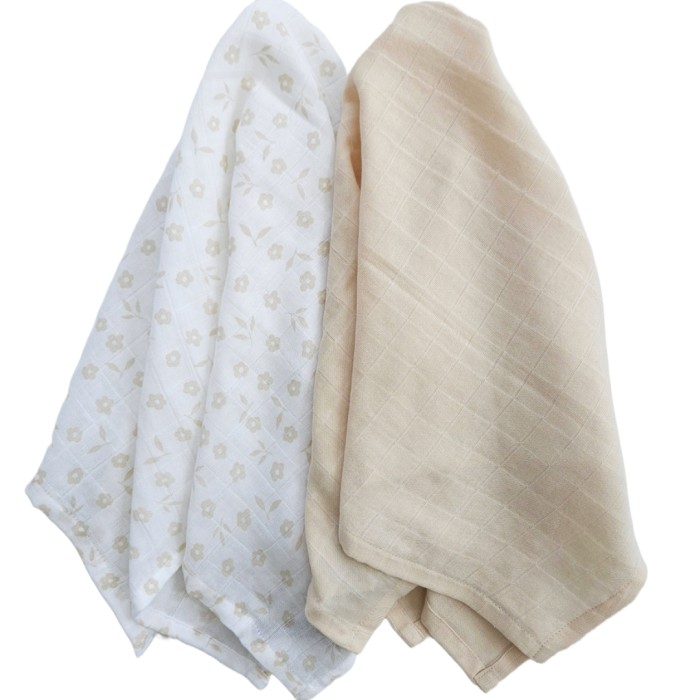 Summerville Muslin 2-pack Petal & Sandshell GOTS, bild 2