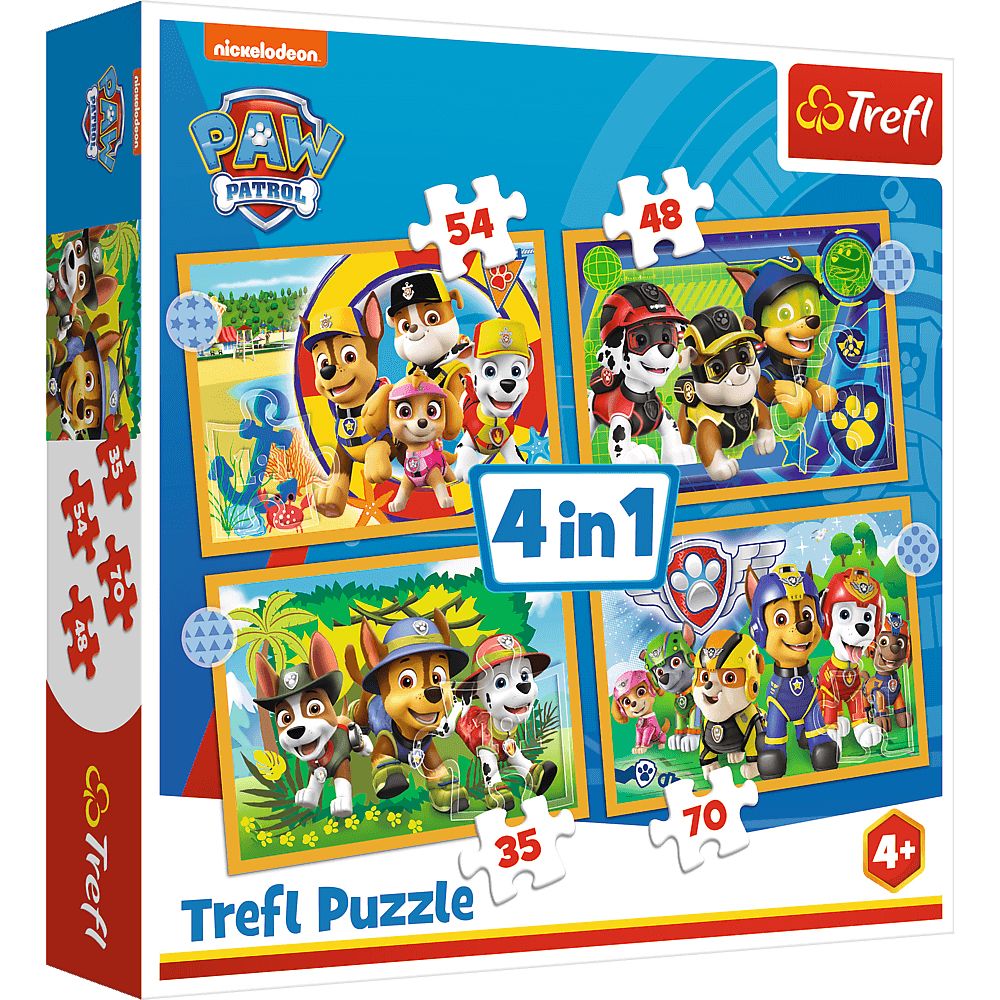 Trefl Holiday Paw Patrol, 35 styck, Tecknade serier, 4 År